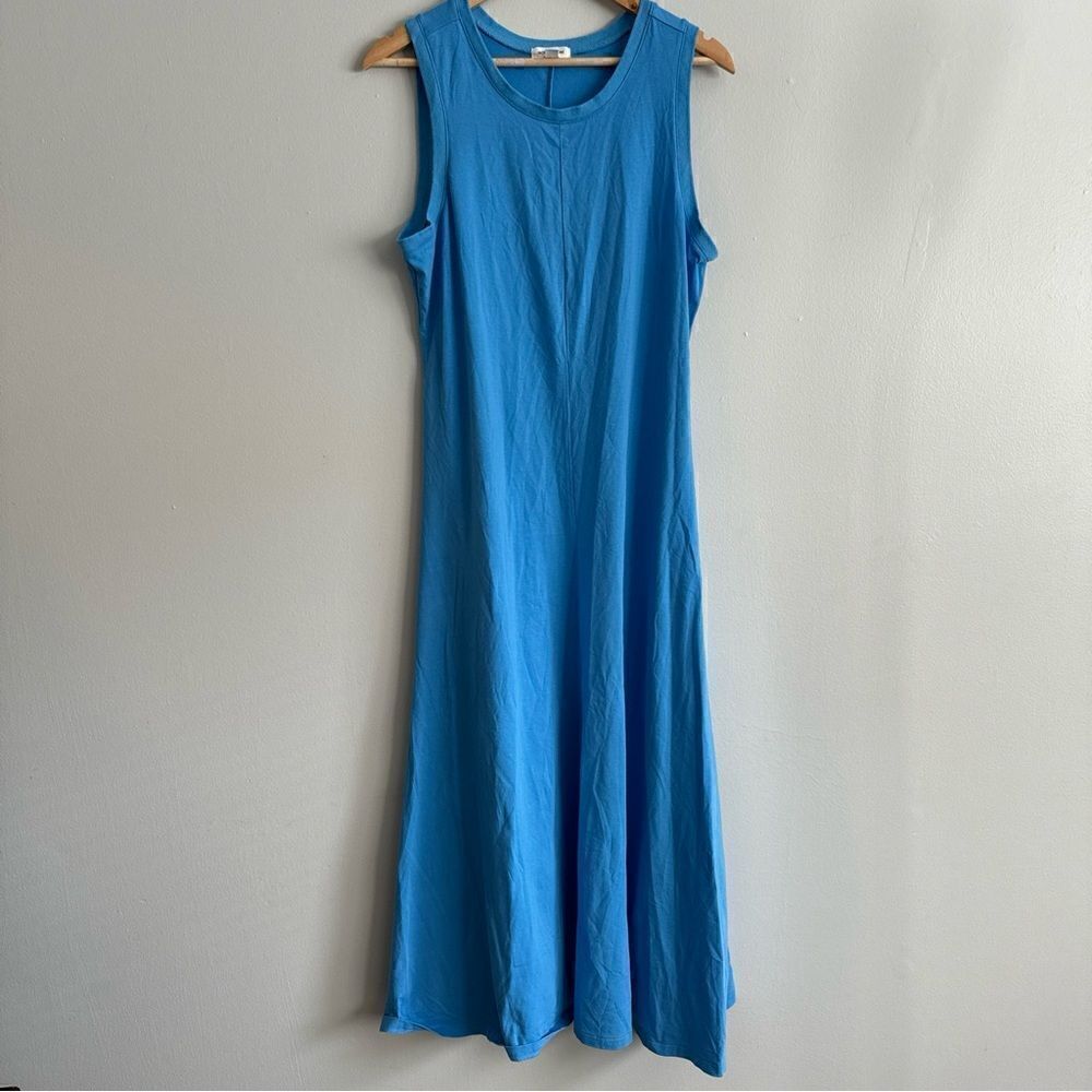 Nordstrom Women's Sleeveless Cotton Blend Dress Blue XL